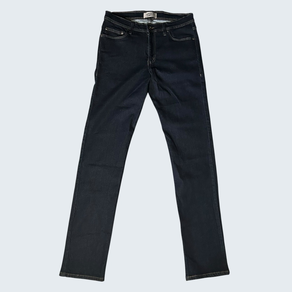 Naked & Famous Men's 32x34 Weird Guy Active Motion Denim Stretch Jeans Dark Blue